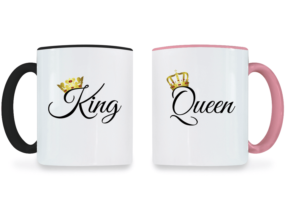 King and Queen - Couple Coffee Mugs