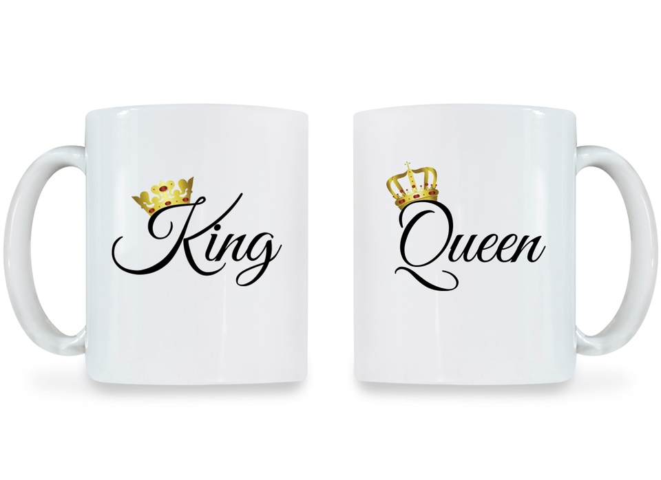King and Queen - Couple Coffee Mugs
