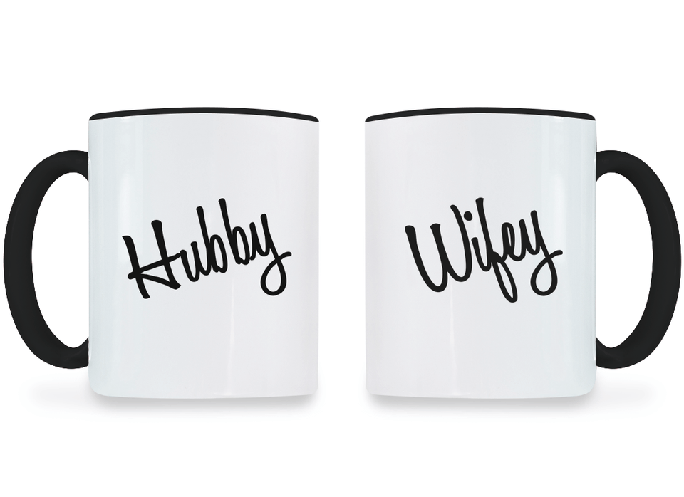 Hubby and Wifey - Couple Coffee Mugs