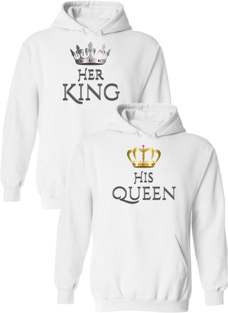 Her King & His Queen - Couple Hoodies – Couples Apparel