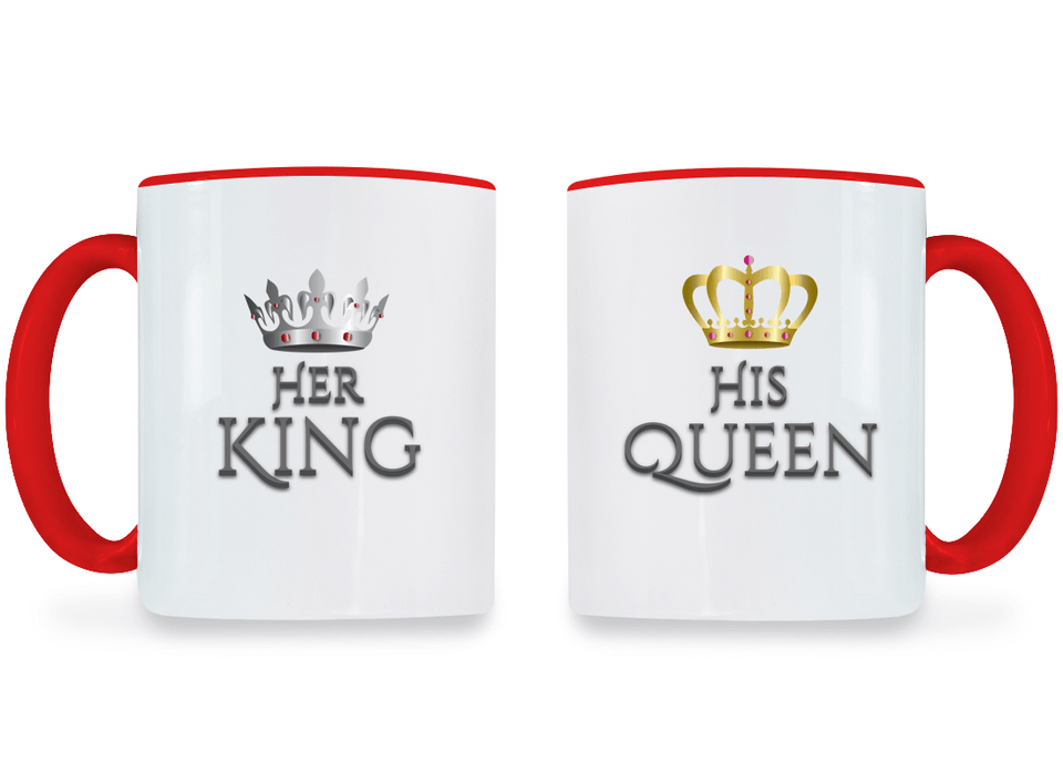 Her King and His Queen - Couple Coffee Mugs