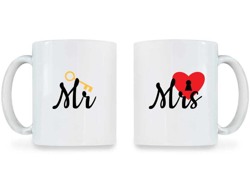 Mr. and Mrs. - Couple Coffee Mugs