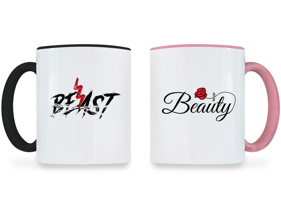 Beast and Beauty - Couple Coffee Mugs