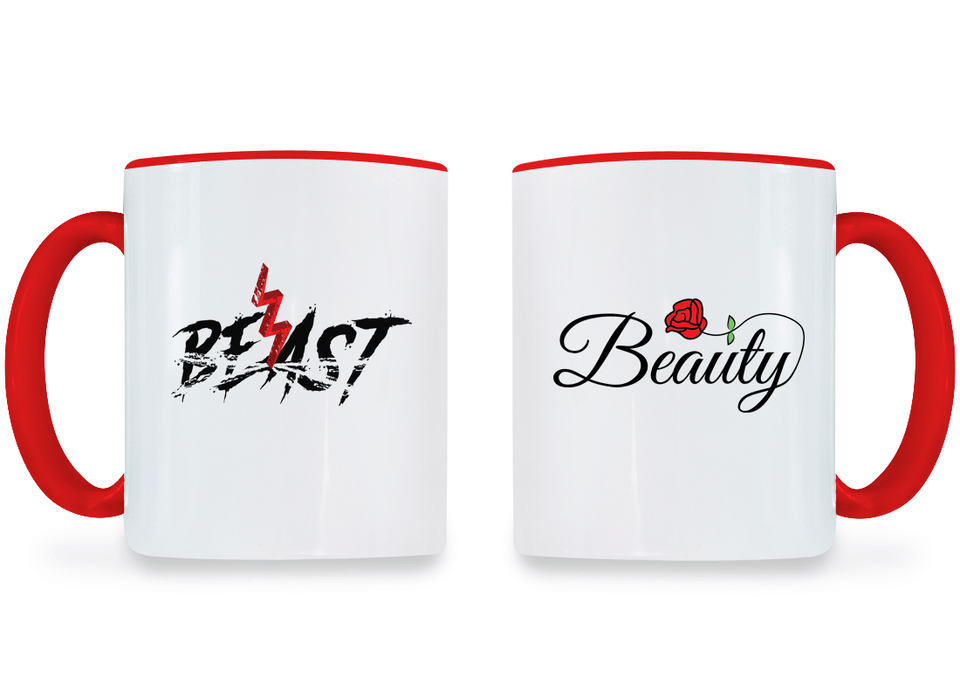 Beast and Beauty - Couple Coffee Mugs