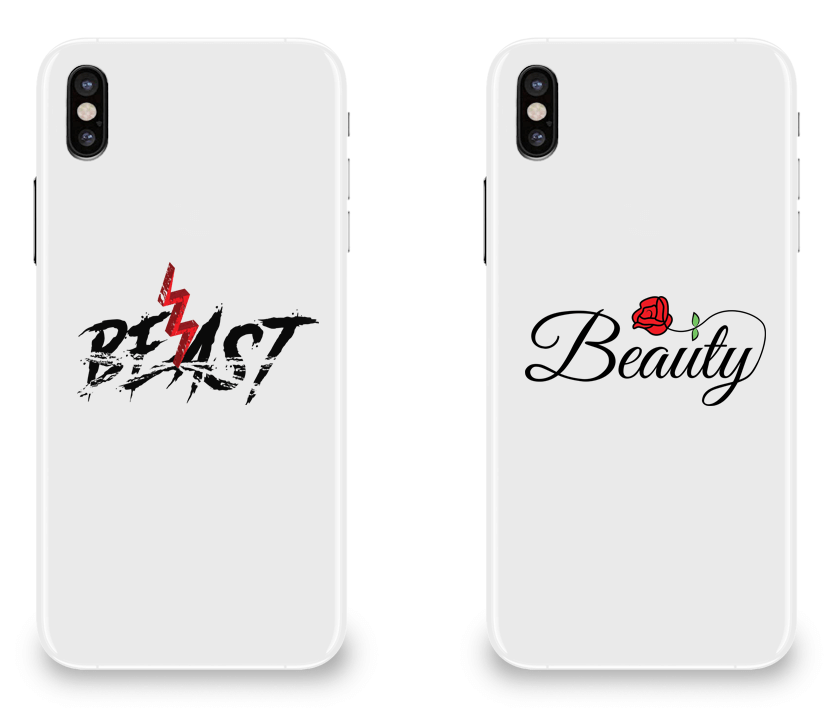 Beast and Beauty - Couple Matching iPhone X Cases