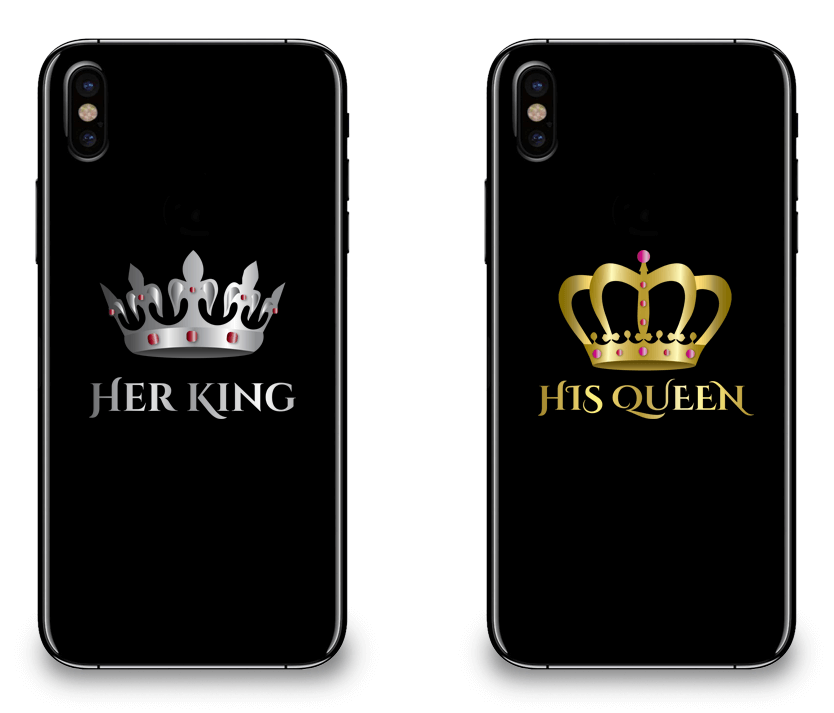 Her King and His Queen - Couple Matching iPhone X Cases