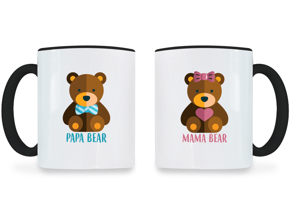 Mama Bear and Papa Bear - Couple Coffee Mugs