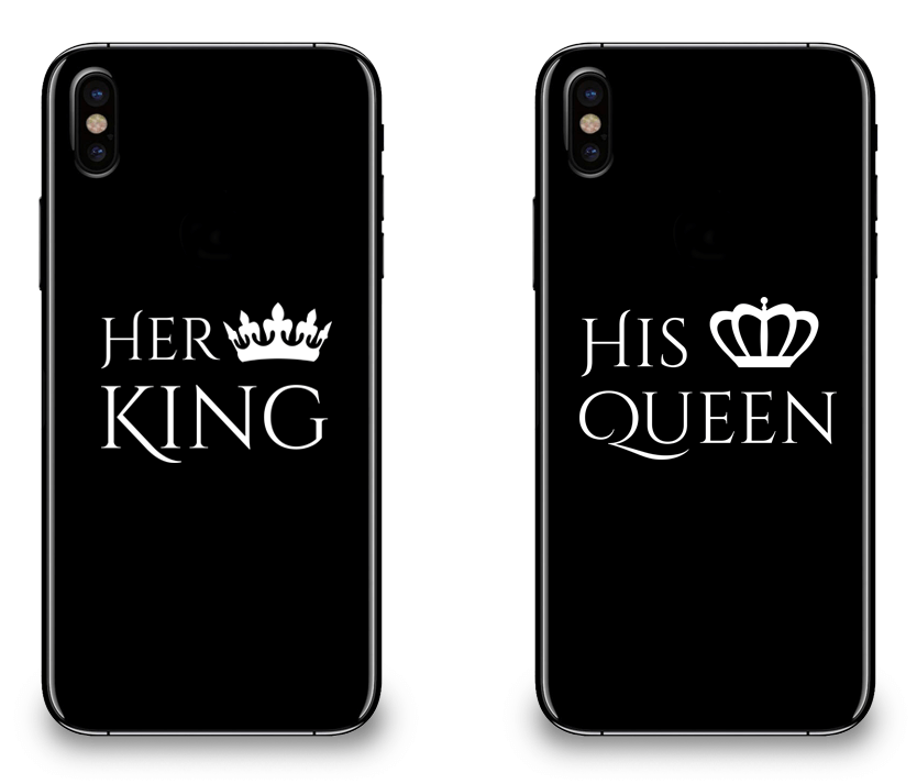 Her King His Queen Couple Matching Phone Cases – Couples Apparel