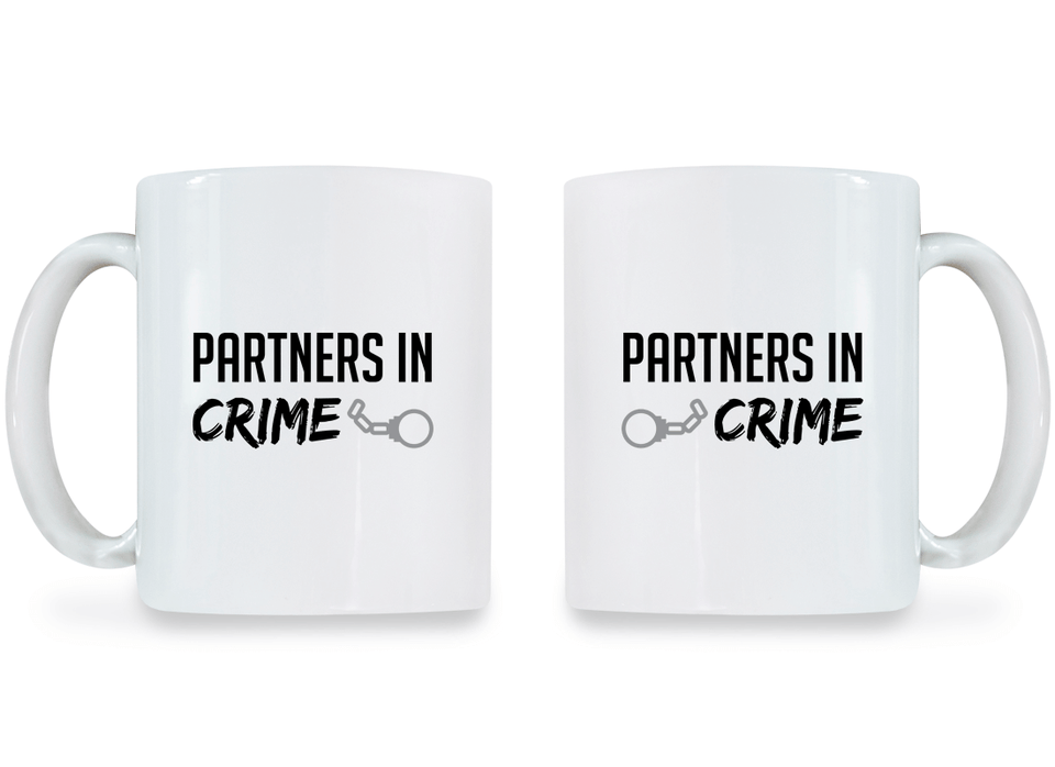Partners in Crime - Couple Coffee Mugs