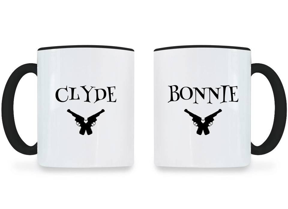 Clyde and Bonnie - Couple Coffee Mugs