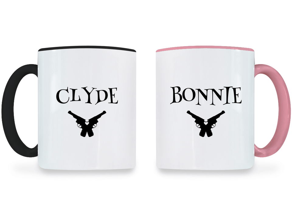 Clyde and Bonnie - Couple Coffee Mugs