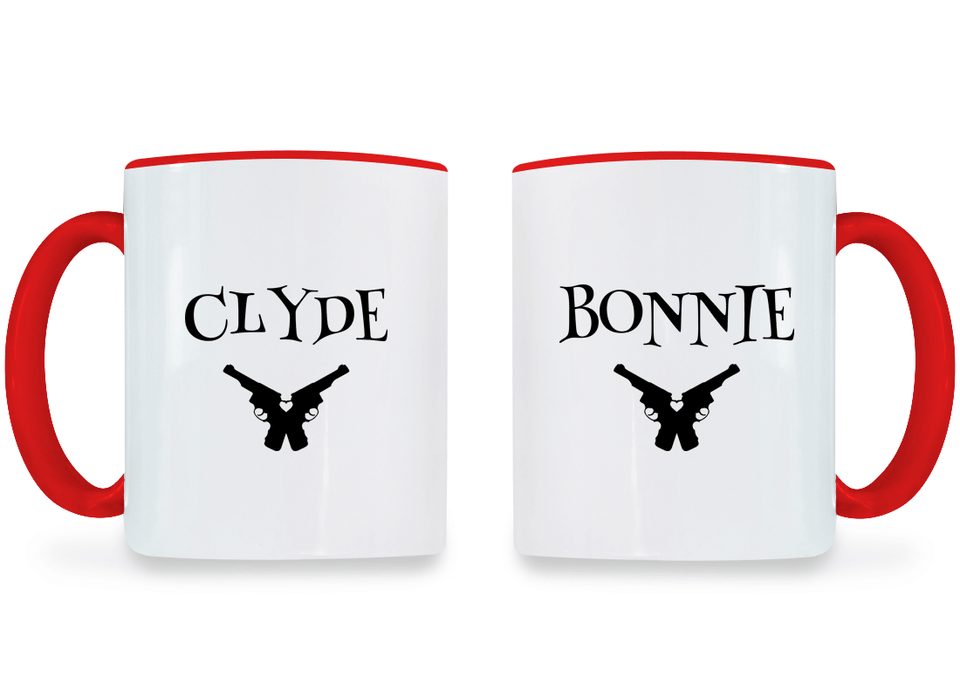 Clyde and Bonnie - Couple Coffee Mugs