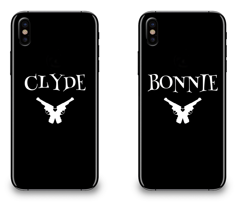 Clyde & Bonnie - Couple Matching iPhone X Cases