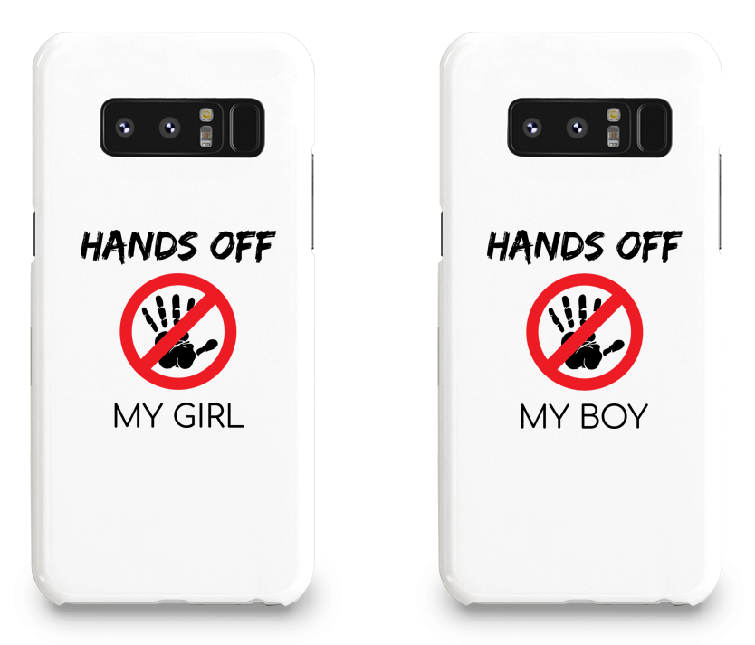 Hands Off My Girl & Boy - Couple Matching Phone Cases