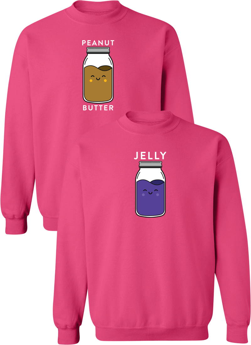 Peanut Butter Jelly Best Friend BFF Sweatshirts Couples Apparel