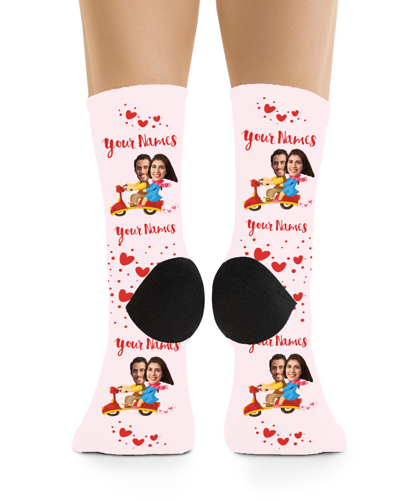Biker Lovers - Couple Face Socks