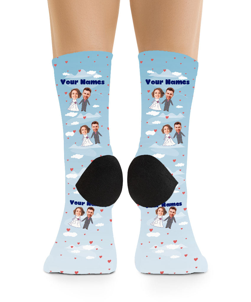 Bride & Groom - Couple Face Socks