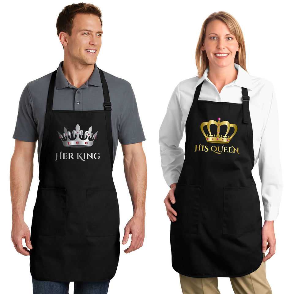 Her King & His Queen - Couple Aprons