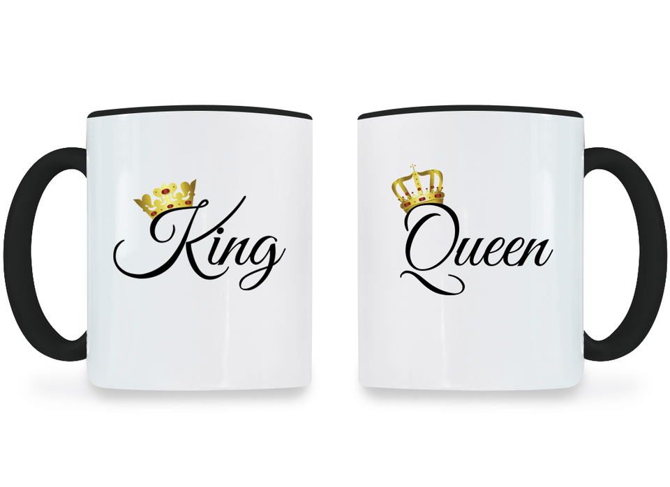 King and Queen - Couple Coffee Mugs