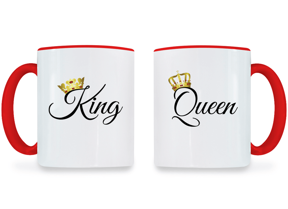 King and Queen - Couple Coffee Mugs