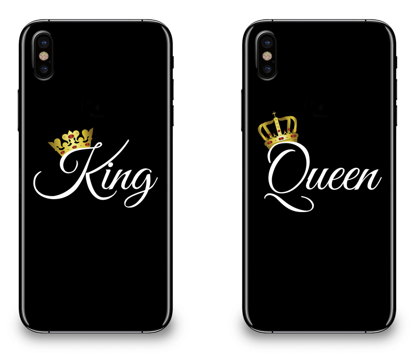 King and Queen - Couple Matching iPhone X Cases