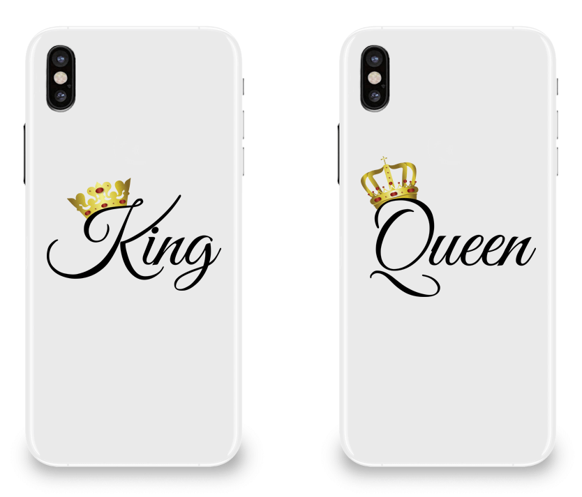 King and Queen - Couple Matching iPhone X Cases