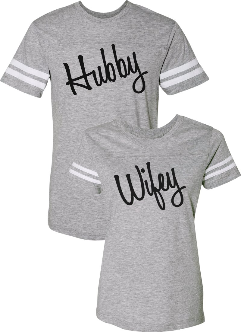 Hubby and Wifey Couple Sports Jersey