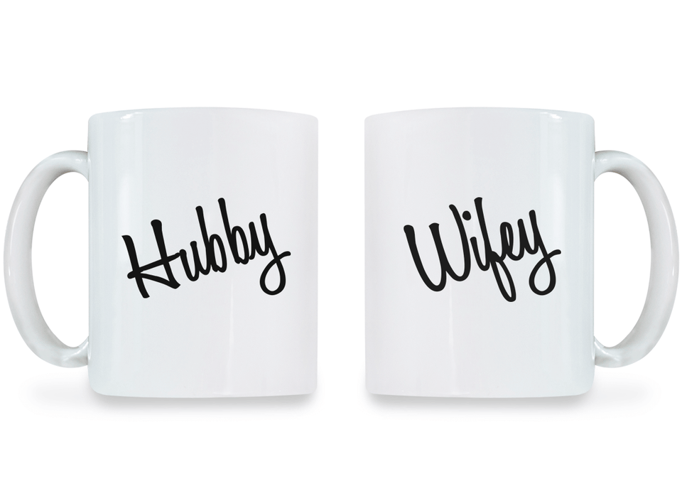 Hubby and Wifey - Couple Coffee Mugs