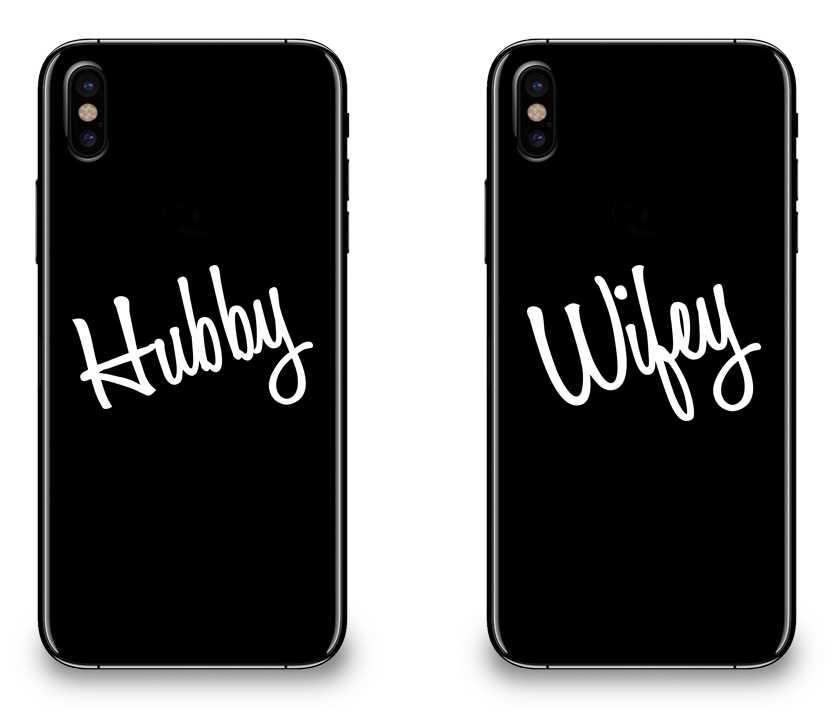 Hubby and Wifey - Couple Matching iPhone X Cases
