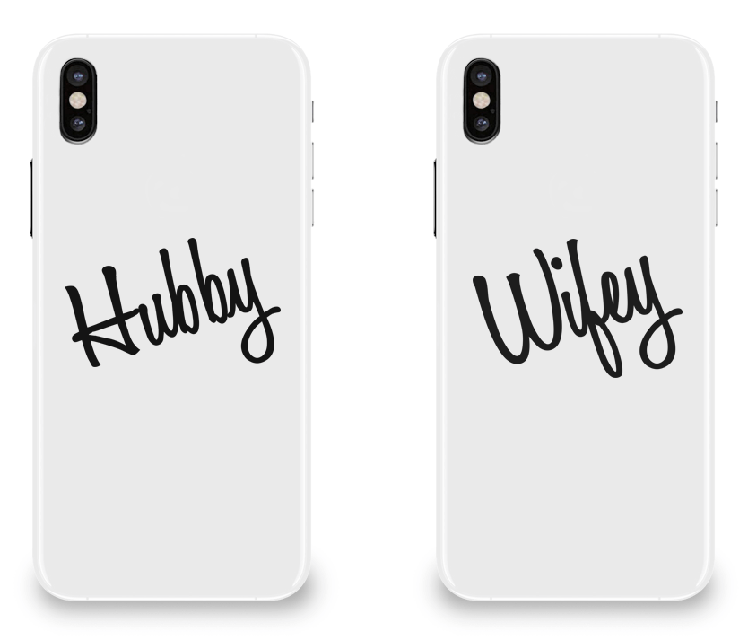 Hubby and Wifey - Couple Matching iPhone X Cases