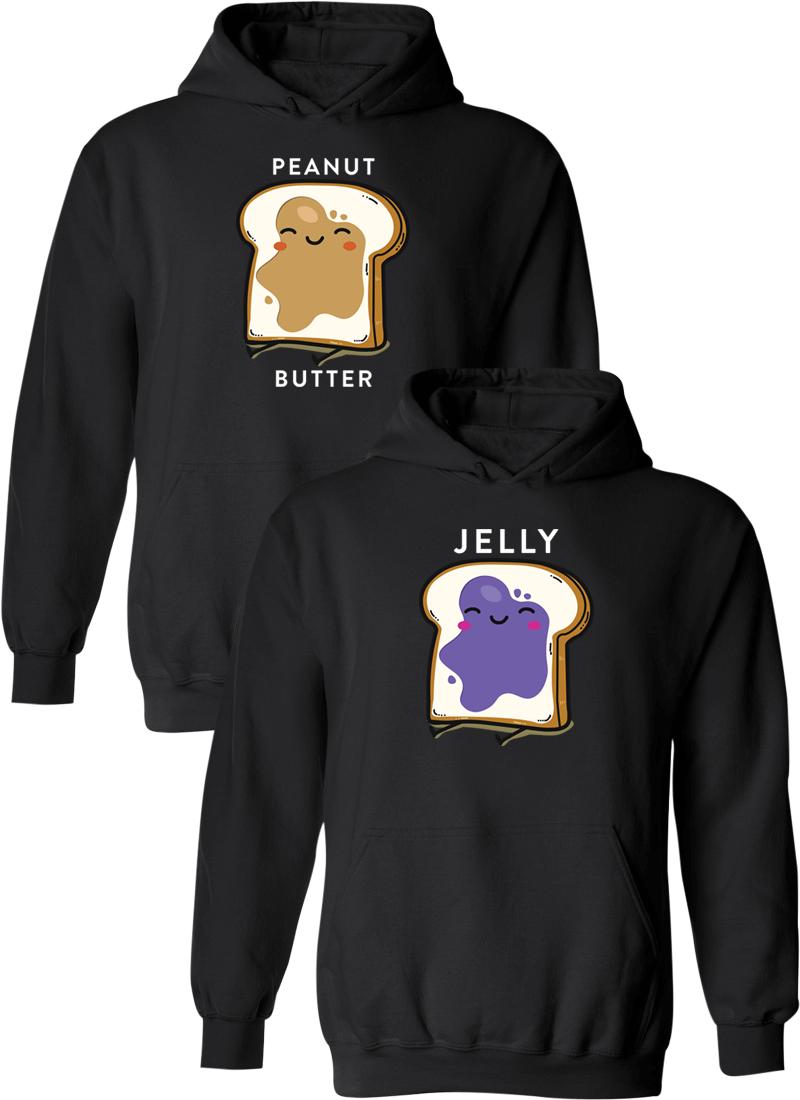Peanut Butter and Jelly Matching Couple Hoodies