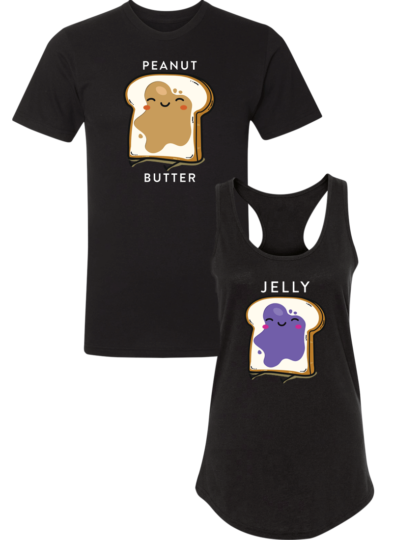 Peanut Butter and Jelly - Couple Shirt Racerback