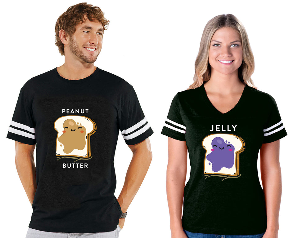 Peanut Butter & Jelly - Couple Cotton Jerseys