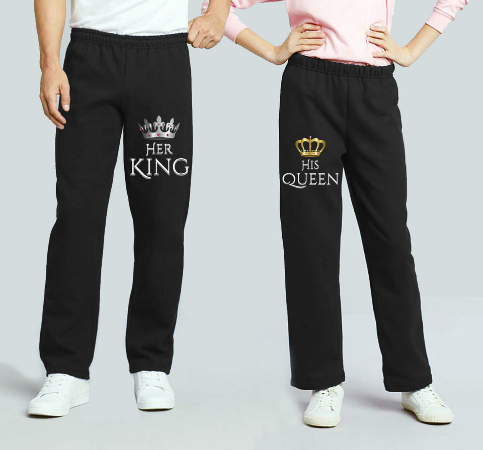 Her King & His Queen - Couple Matching Sweatpants