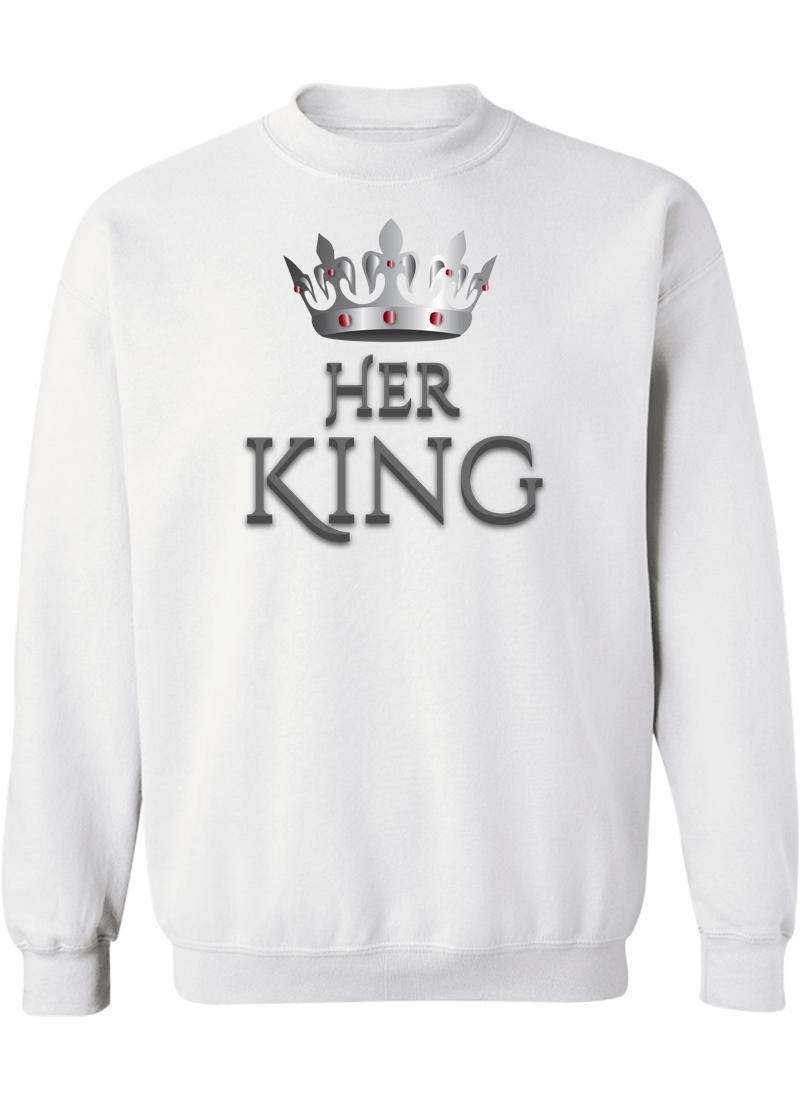 Her King & His Queen - Couple Sweatshirts