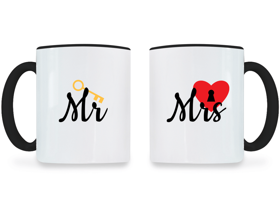 Mr. and Mrs. - Couple Coffee Mugs