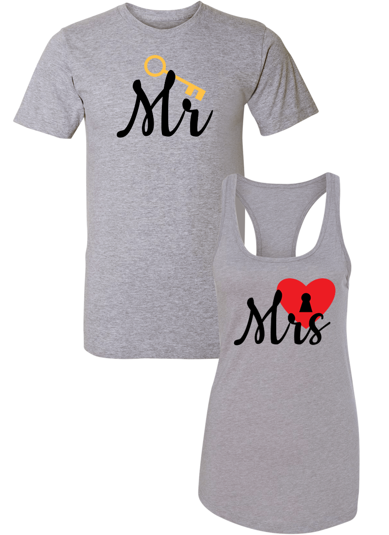 Mr. and Mrs. - Couple Shirt Racerback