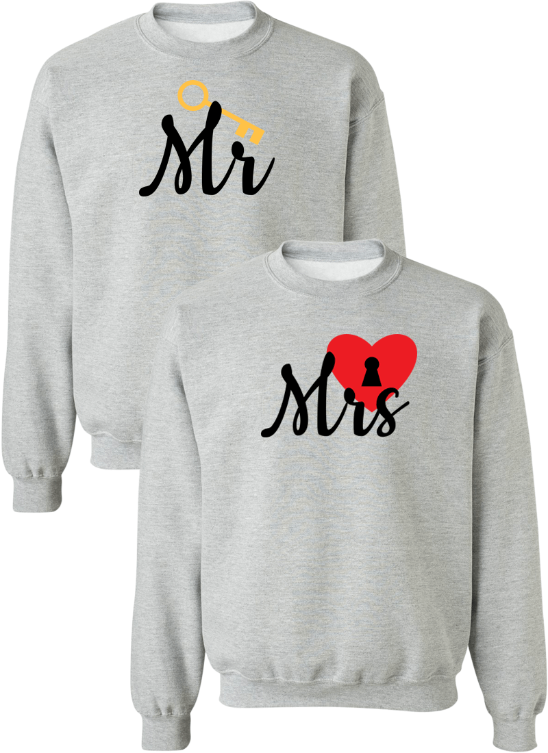 Mr. and Mrs. Couple Matching Sweatshirts