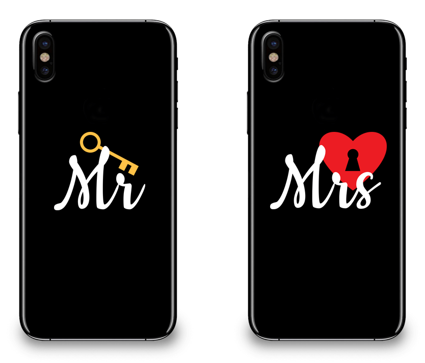 Mr. and Mrs. - Couple Matching iPhone X Cases