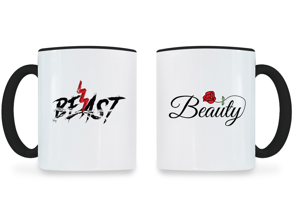 Beast and Beauty - Couple Coffee Mugs