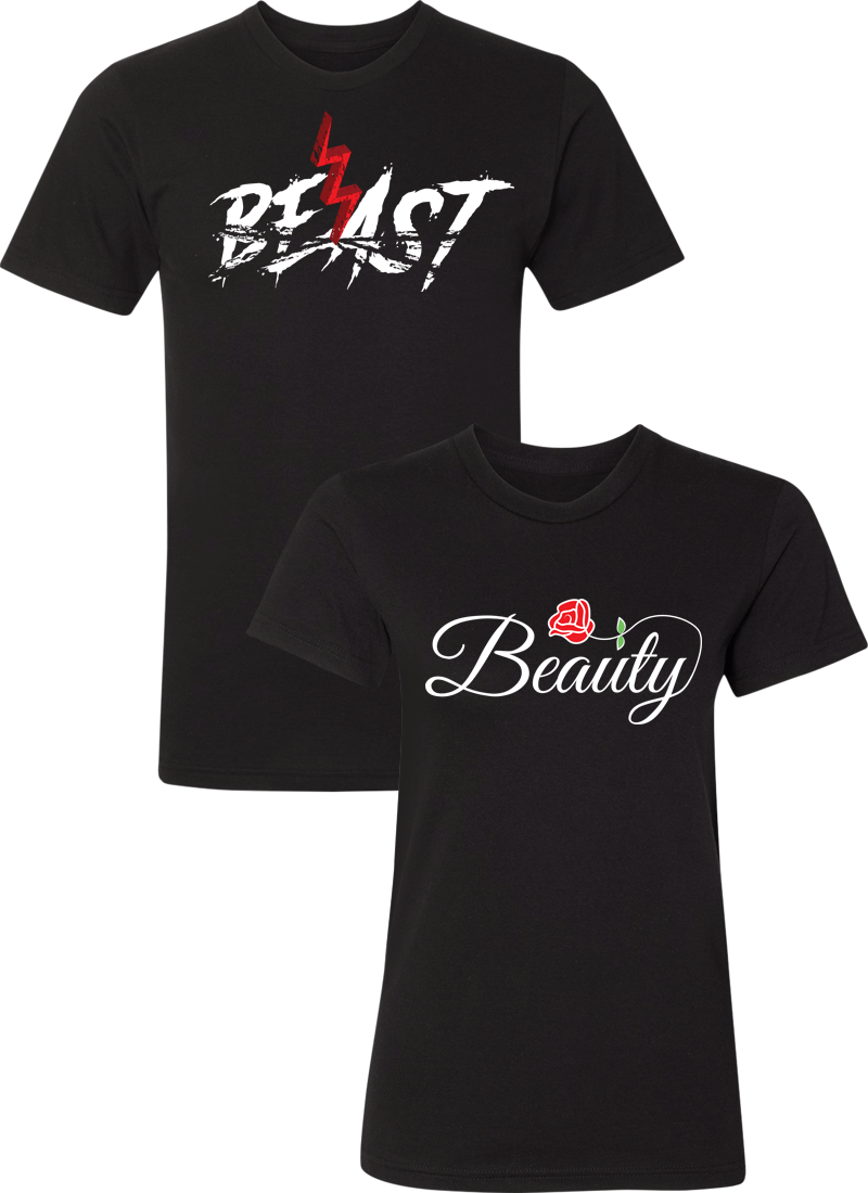 Beast and Beauty Couple Matching Shirts