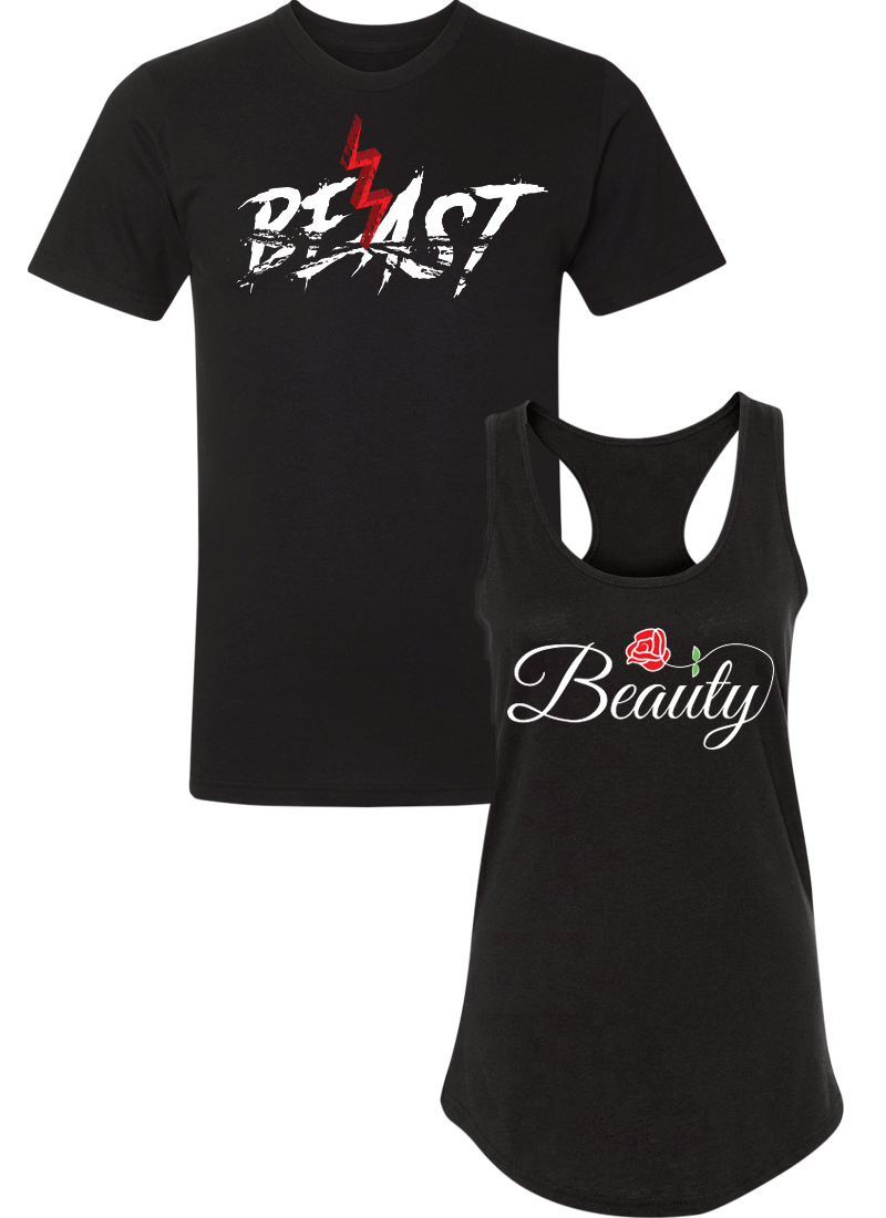 Beast and Beauty - Couple Shirt Racerback
