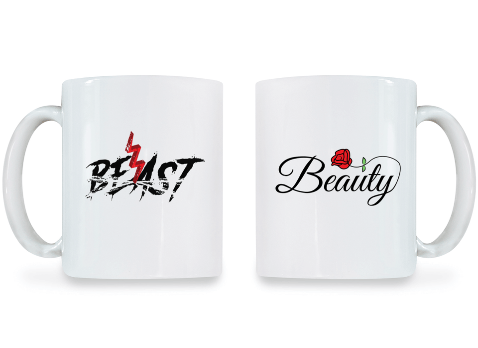 Beast and Beauty - Couple Coffee Mugs