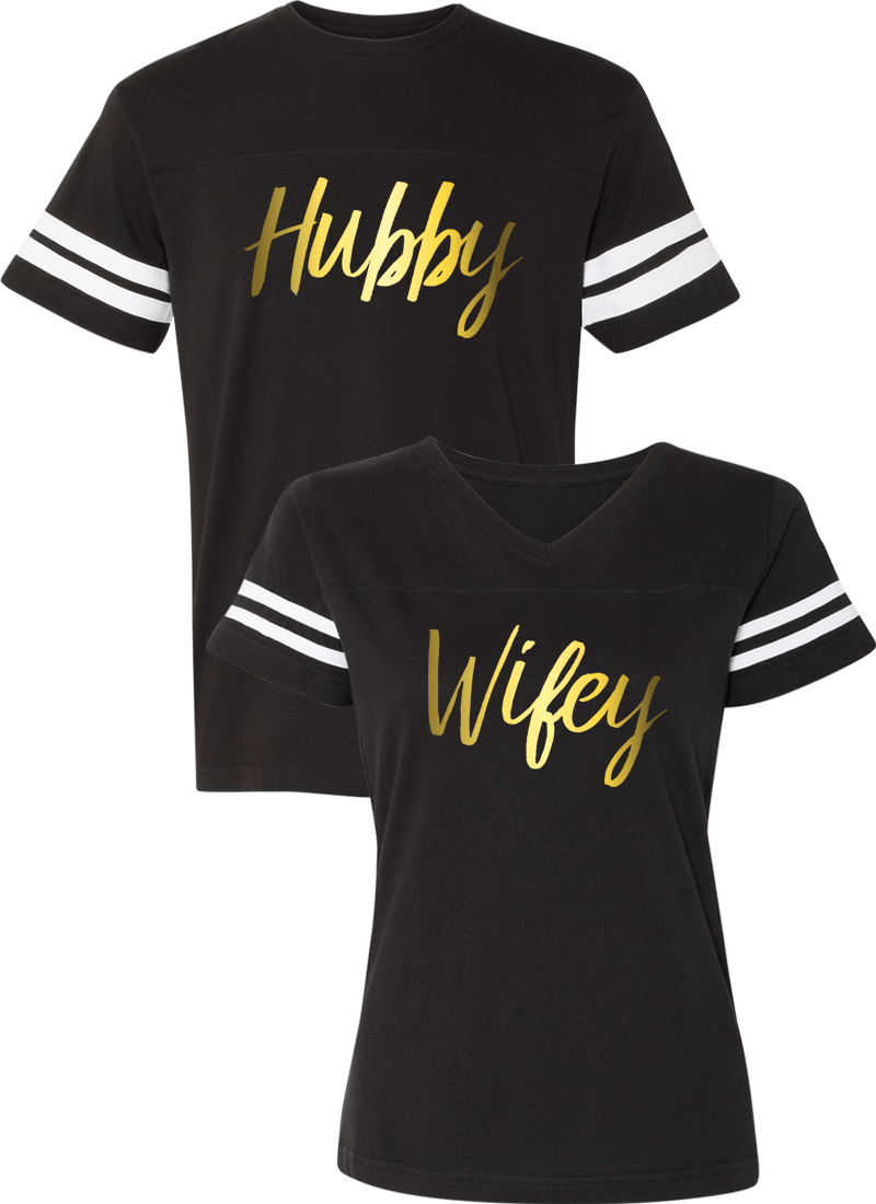 Hubby and Wifey Couple Sports Jersey