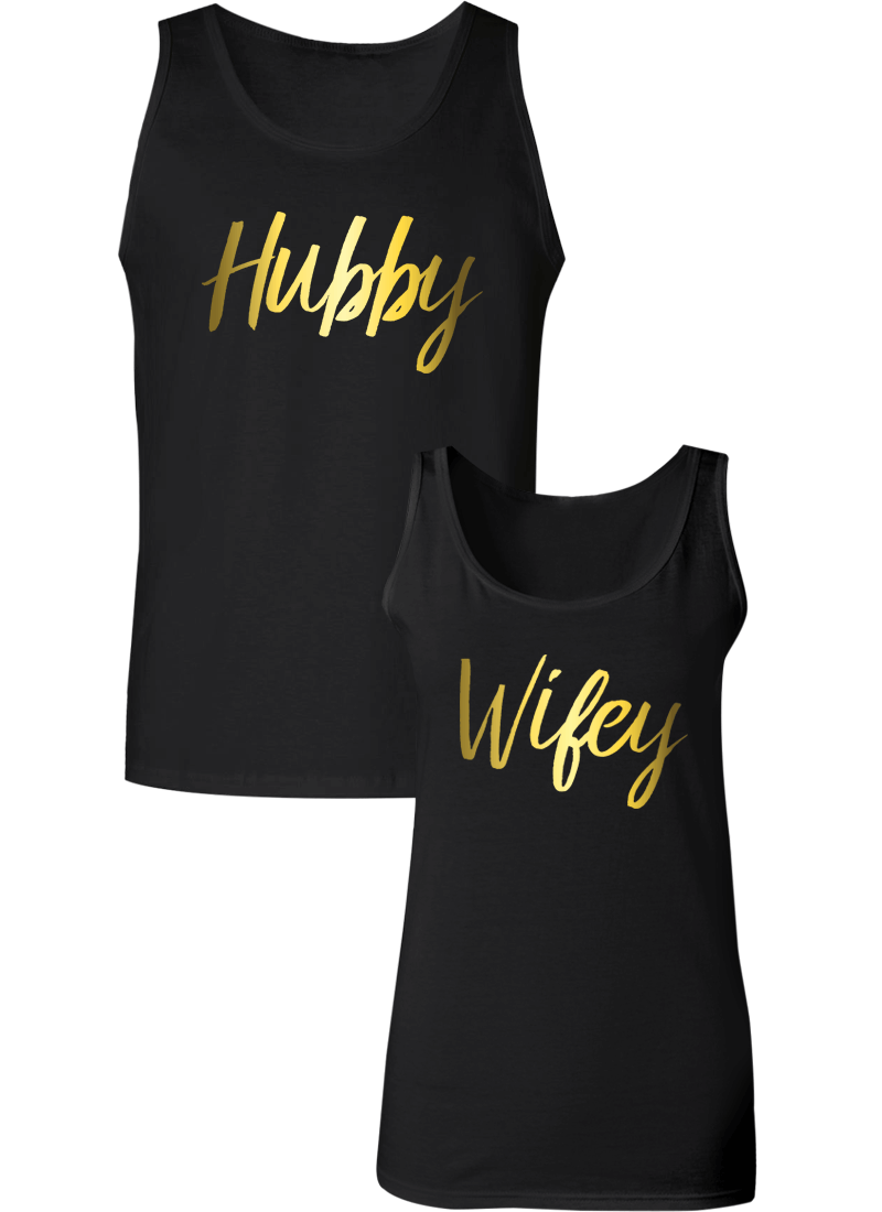 Hubby and Wifey Couple Tanks