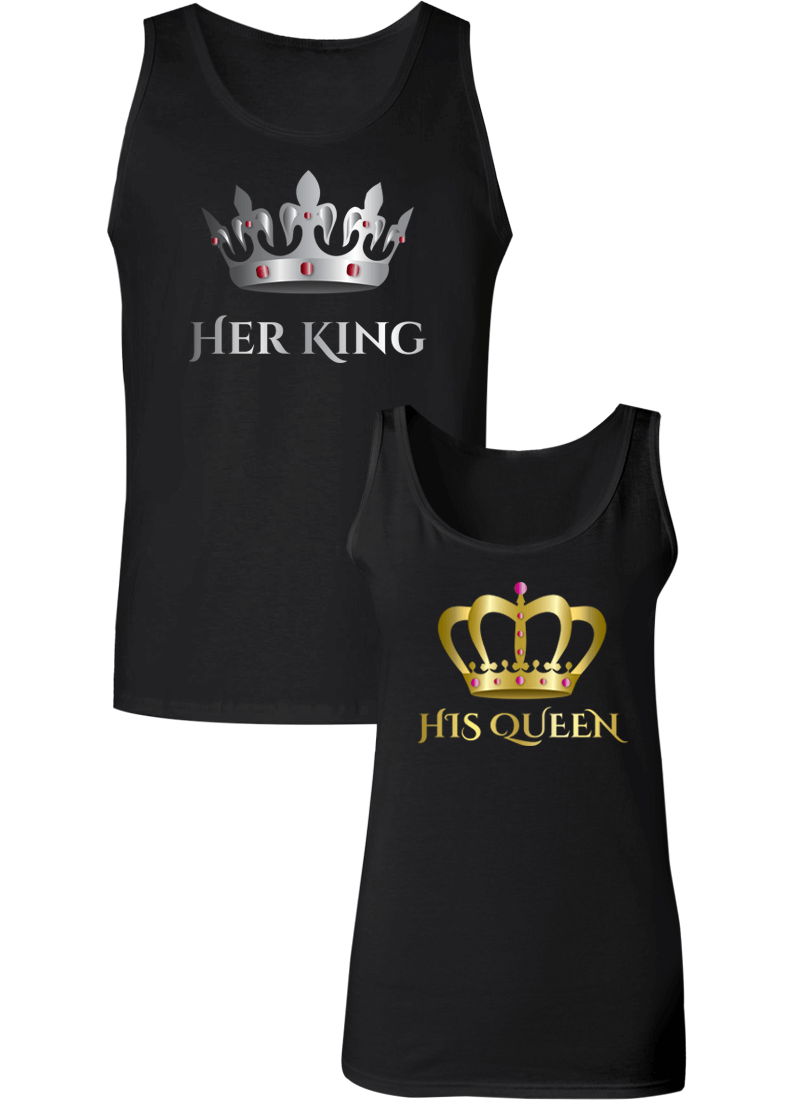 Her King and His Queen Couple Tanks