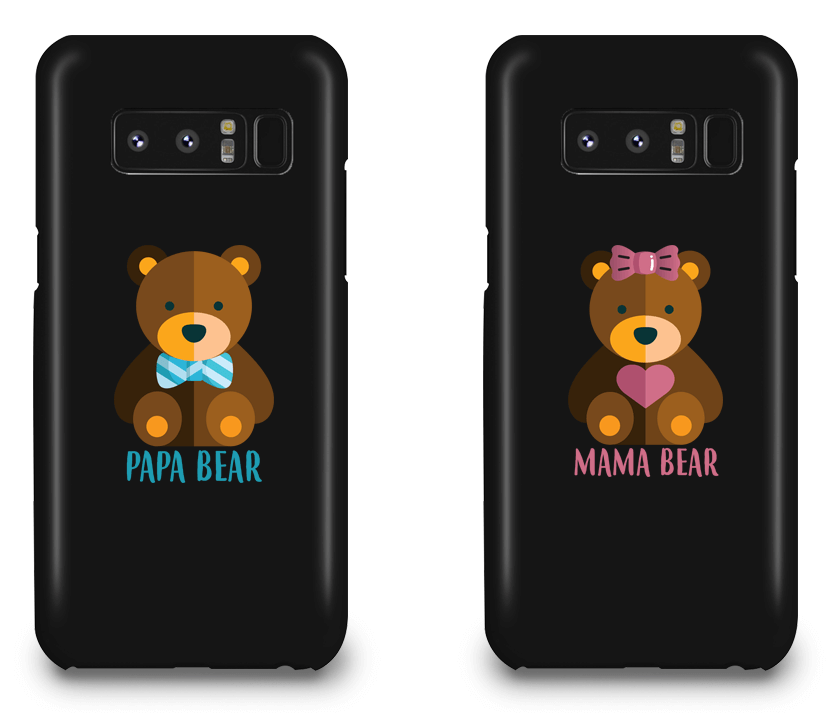 Mama Bear and Papa Bear - Couple Matching Phone Cases