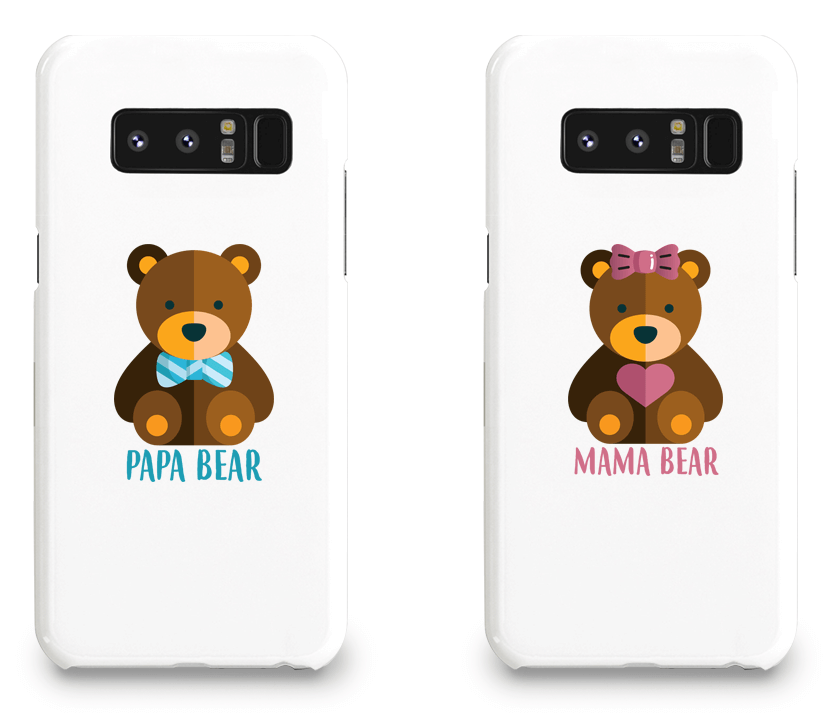 Mama Bear and Papa Bear - Couple Matching Phone Cases