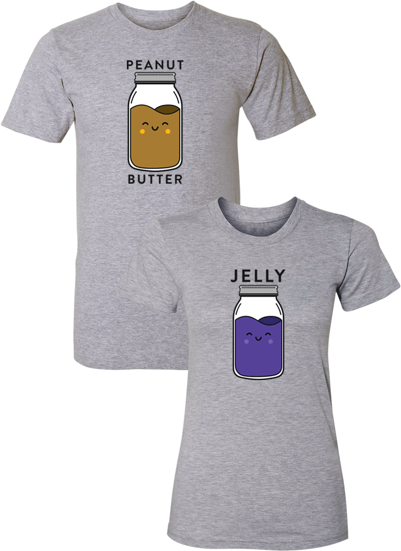 Peanut Butter and Jelly Couple Matching Shirts