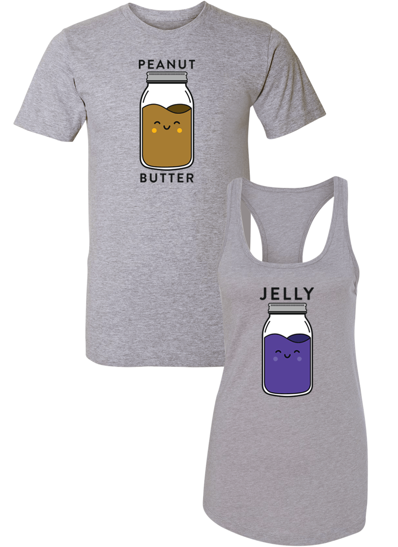 Peanut Butter and Jelly - Couple Shirt Racerback